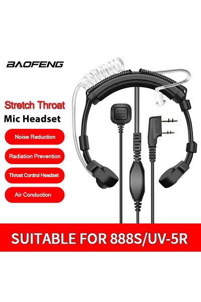 choice2 2 Pin K type ABBREE Extendable Adjustable Acoustic Throat MIC PTT headphone Headset For Baofeng UV-5
