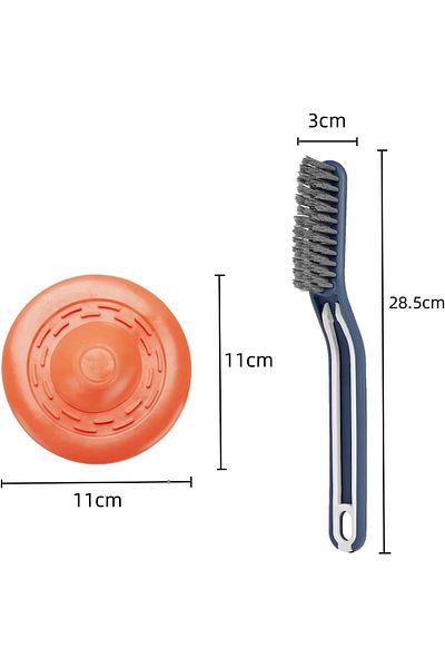 Generic Set de 4 dopuri de scurgere și 2 perii cu pensetă Generic, silicon, multicolor