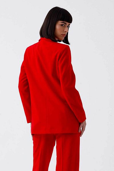 Sense Lined Hürrem Fabric Oversize Blazer Jacket |   Ckt34236 Red