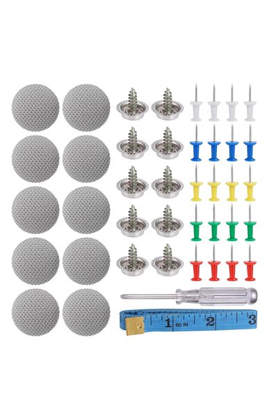 OEM Set of 65 car roof repair staples, easy to install, gray