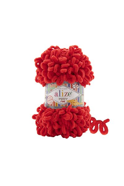 Alize Puffy Fine Knitting Yarn 5 Pack – Πλεκτό με δάχτυλα Suede Textured Yarn χωρίς να χρειάζεται καρφάκια και βελονάκια