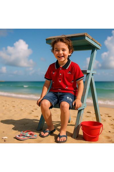 SeaBubbles Shipping Boy's Suit with Jeans Shorts