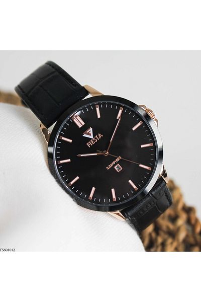 Fiesta Fs601012 Men's Wrist Watch with Leather Band