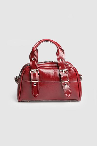 La La'Graccio Paris La'Graccio Paris Women's Solace Belt Detailed Strap Bag Claret Red