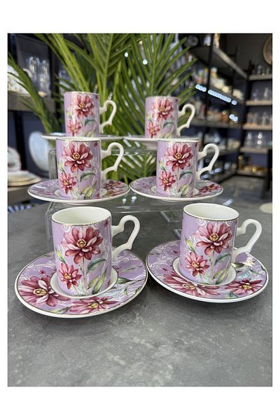 ACAR Luxury Porcelain Bohemia Set of 6 Luxury Porcelain Cups