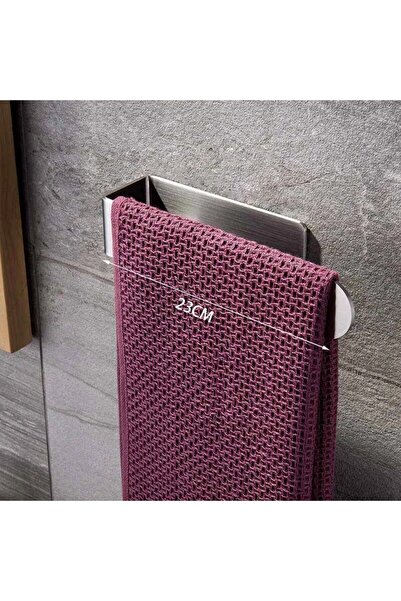 Choice رف مناشف من الفولاذ المقاوم للصدأ مقاس 23 سم، رف مناشف غير مثقوب، رف ح...