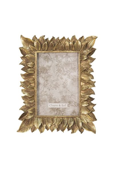 Clayre & Eef Golden Polyrasin Table Photo Frame 18x1x22 cm