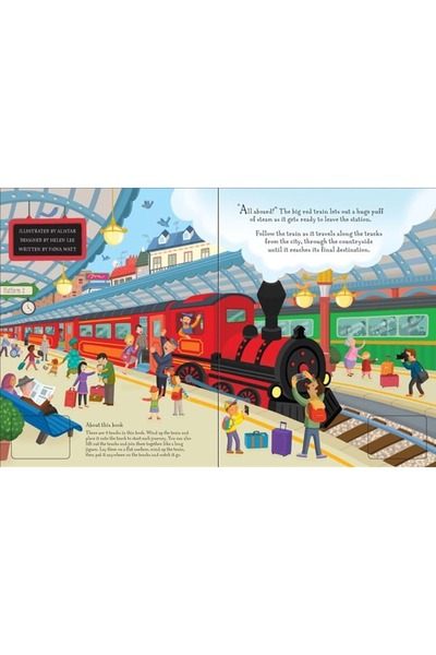 Usborne Moving Book - Wind-up Train