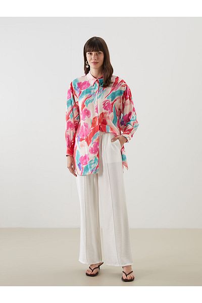 LC Waikiki New Season Elastic Waist Wide Leg Women's Trousers - S5Ld78Z8