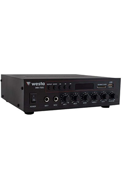 Genel Markalar Westa WM-750U 80 Watt 100V-70V Mini 4-16 Ohm USB-SD-Bluetooth ...