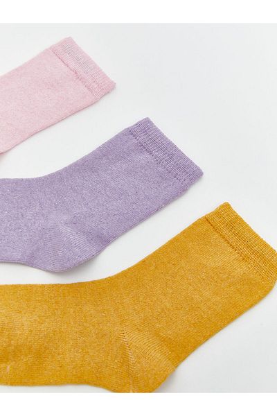 LC Waikiki New Season Basic Girls Socks 3-Piece - S5Md55Z1