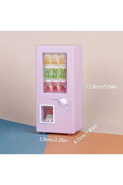 LavinTheMavi Miniature Toy Mini Drink Vending Machine - 7 Pieces