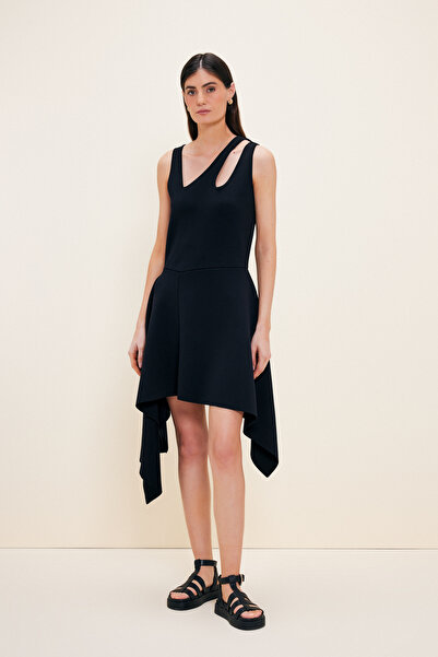 Love My Body Moda Tutkusu Asimetrik Triko Elbise