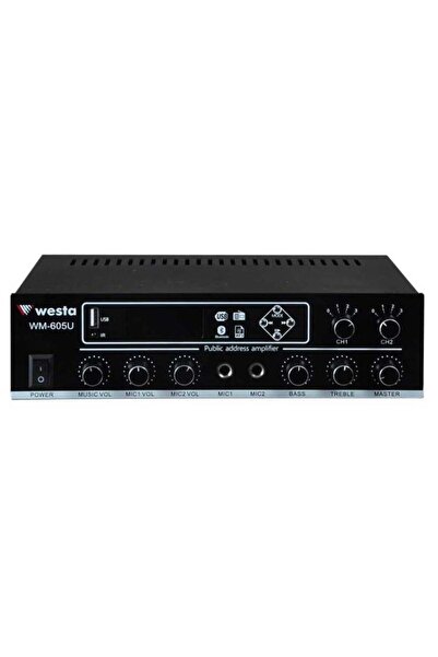 Genel Markalar WM-605U USB-Bluetooth 2 Bölgeli 2 Mikrofon Girişli 100 Watt Tr...