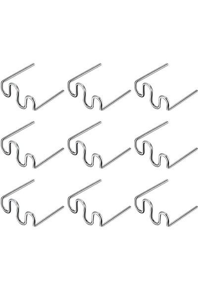 OEM Set of 100 Staples for Glue Gun, Repair and Plastic Welding, Model Type S Clamps, 0.8mm, silver
