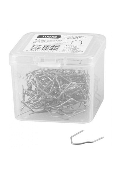 OEM Staple set for plastic glue/welding gun, for internal cracks, 0.8 mm, 100 pcs