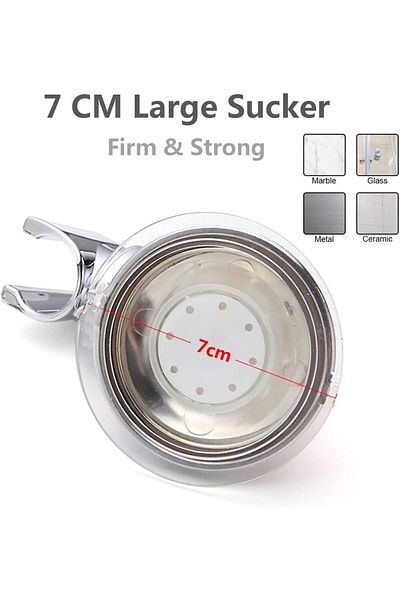 OEM Shower head holder, 360° rotation, Plastic, Silver