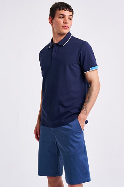 Lescon Tricou cu mânecă scurtă pentru bărbați cu gât polo 25Y-1132