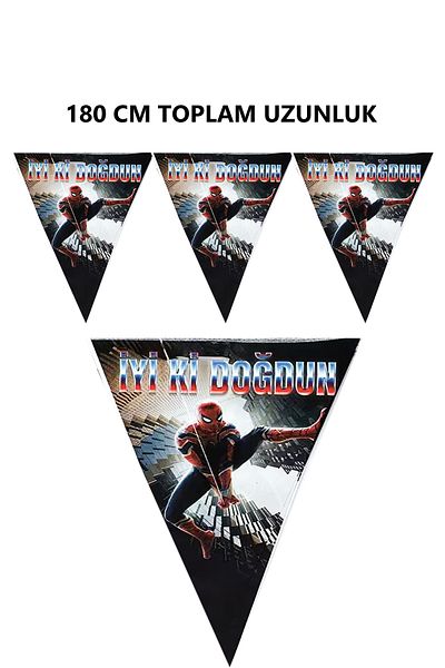 SPIDERMAN Spiderman, Spiderman Pennant Flag Birthday Party Ornaments 180cm