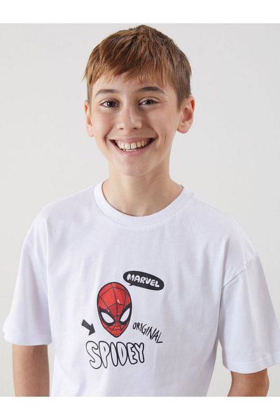 LC Waikiki Crew Neck Spider-Man Printed Boys' T-Shirt