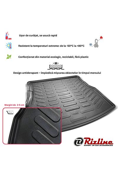 Rizline Trunk Mat Dacia Duster 4x2 2018–2022 – Anti-Slip, Personalized