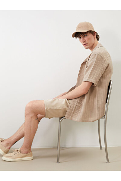 LC Waikiki Cămașă texturată pentru bărbați cu mânecă scurtă, sezon nou, confo...