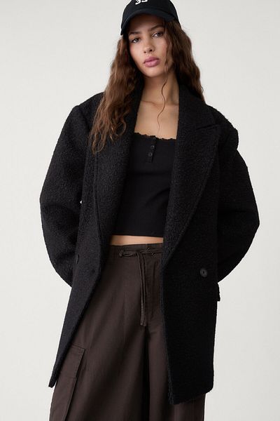 Stradivarius Short faux shearling coat