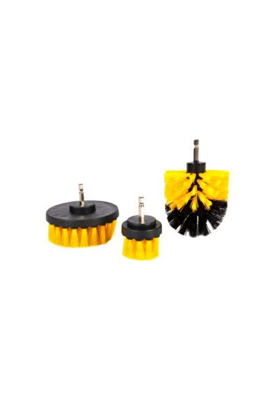 OEM Set of 3 Cleaning Brushes 5cm 8.5cm 10cm with 1/4" Adapter for Drill or Self-tapping Screwdriver