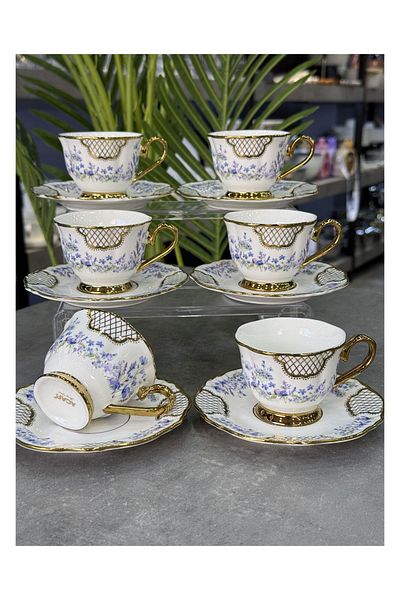 Doğudeko Timeo Luxury Porcelain 6-Piece Cup Set