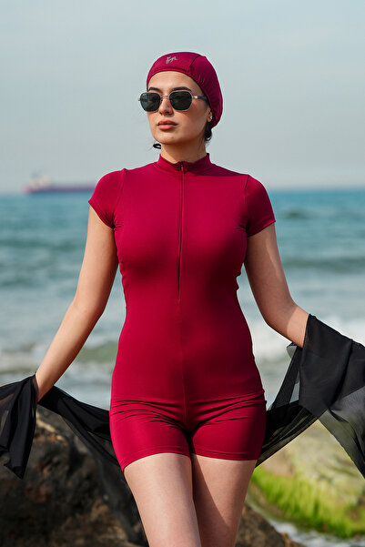 winmoda Swimsuit - Bordeaux - Plain