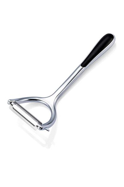 elfnur Stainless Steel Silver Double Knife Multi-Purpose Peeler Fruit Vegetable Peeler Cucumber Pumpkin Peeler