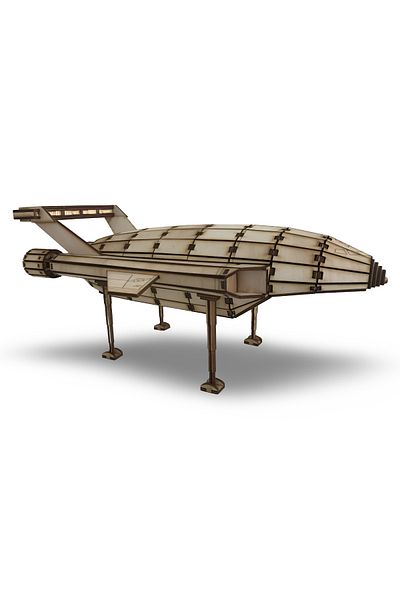 ALGWOOD Tb2 Space Transport Vehicle Wooden Model - 268 Pieces Spaceship Puzzle - 3D Puzzle