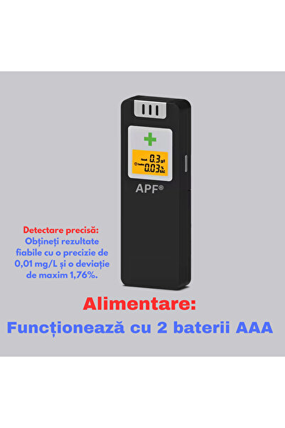 GENERAL Alcooltest Certified NF APF, NFX 20-702 – Digital Tester with LCD Display, Accuracy 0.01%