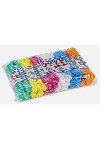 Tesa 24 Pieces 10 Mt Nylon Clothesline Multi-Purpose Nylon Rope
