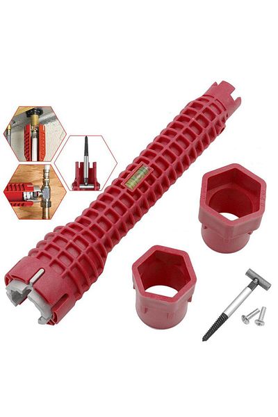 OEM Plumbing wrench, ABS, 26x5.2 cm, Red