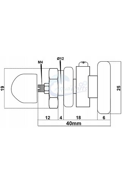 OEM Shower cabin roller, Plastic, White