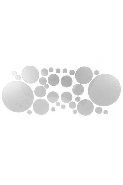 OEM Set de 31 de oglinzi acrilice din PVC, autoadezive pentru decorarea pereților, sfere argintii, oferte originale