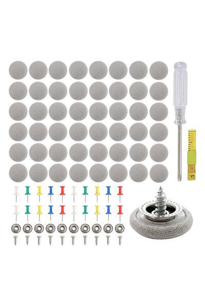 OEM Kit 65 staples, Anti-rust, Screwdriver, Measuring tape, Colored needles, Comes with box, Easy to