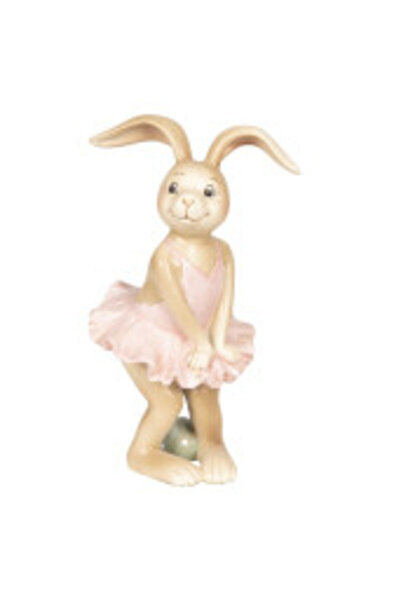 Clayre & Eef Figurine Easter Bunny Paste Girl made of polyresin 7x7x13 cm