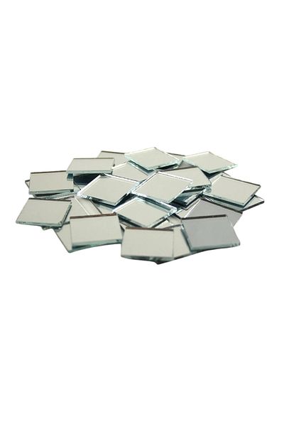 OEM Set de 100 de oglinzi decorative acrilice în formă pătrată, pentru decorarea pereților, 2 x 2 cm, oferte originale