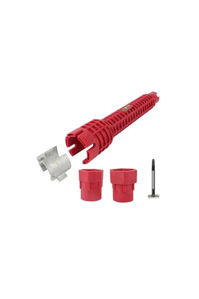 OEM Plumbing wrench, multifunctional, red, 255 mm, Red