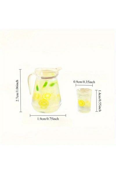 LavinTheMavi Miniature Toy Mini Lemonade Drink Set - 3 Pieces