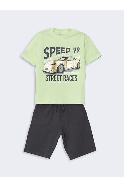 LC Waikiki New Season Crew Neck Men's T-Shirt and Shorts - S5I718Z1