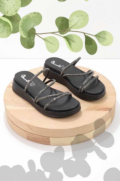 Bambi Γυναικείες Παντόφλες Platinum K04956401587