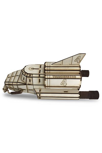 ALGWOOD Thunderbird 4 Wooden Underwater Vehicle Model - Wooden Submarine Model - 212 Piece DIY Set