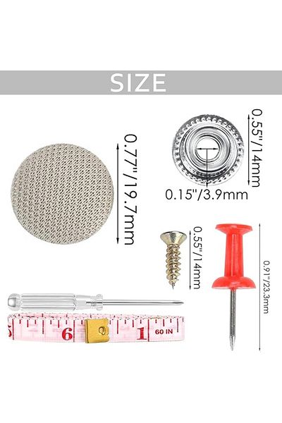 OEM Kit of 65 staples measuring tape, for car roof repair, compatible with Audi, Opel, BMW, VW, Gray
