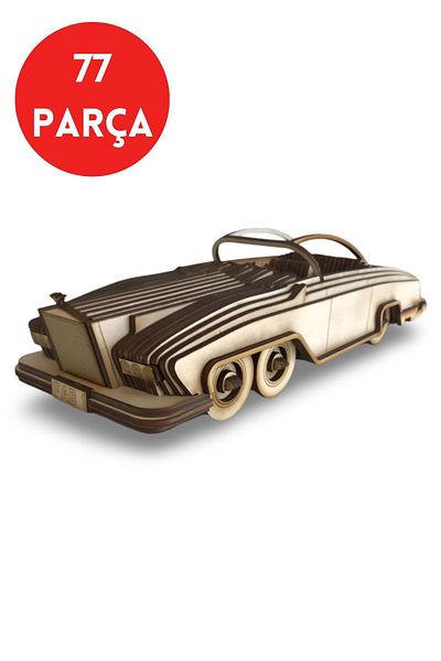 ALGWOOD Thunderbirds Fab 1 Rolls-Royce Wooden Model - 77 Pieces Collectible Rolls-Royce Wooden Puzzle