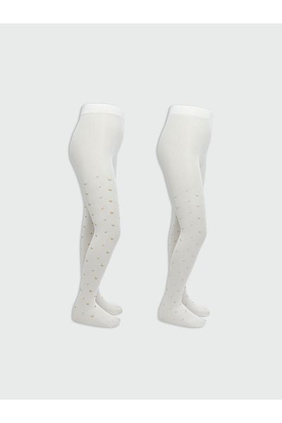 LC Waikiki New Season Patterned Girls Thin Pantyhose 2-Piece - S58786Z4