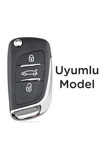 Mavi Keys Citroen Berlingo C2, C3, C4 Peugeot Partner 307, 207 308 5008 Husă pentru chei din silicon cu 3 butoane, verde