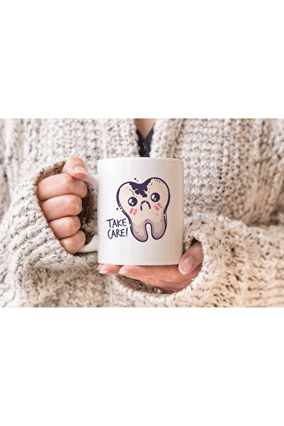 MODA كوب بورسلين هدية مطبوع عليه طبيب الأسنان